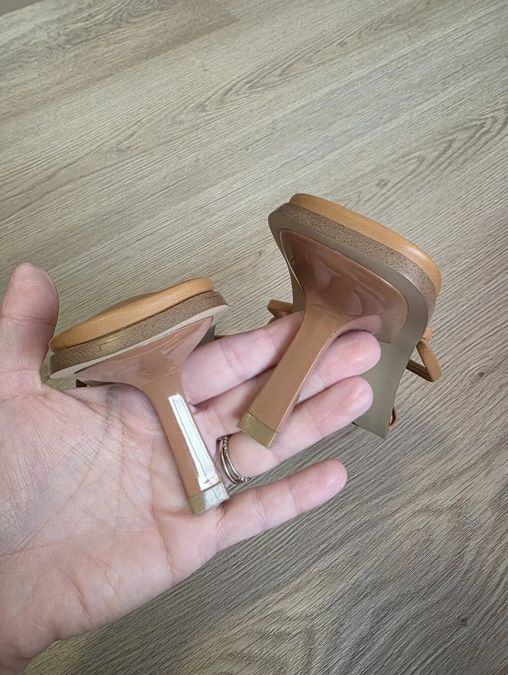 Toni Bianco | Danni Strappy Sandal in Tan Como Size 7.5 Classic Neutral